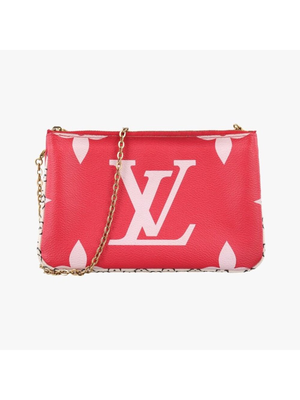 Louis Vuitton Pochette Double Zip Rouge Monogram Giant